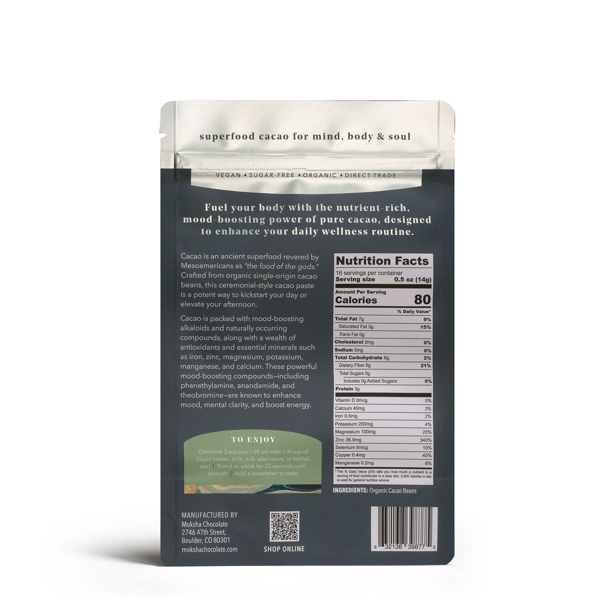 Ceremonial Reserve™ Ceremonial Cacao Paste, 100% Single Origin